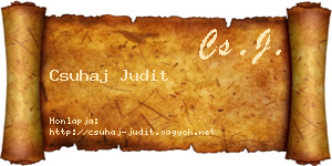 Csuhaj Judit névjegykártya