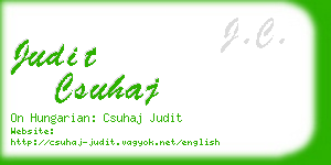 judit csuhaj business card
